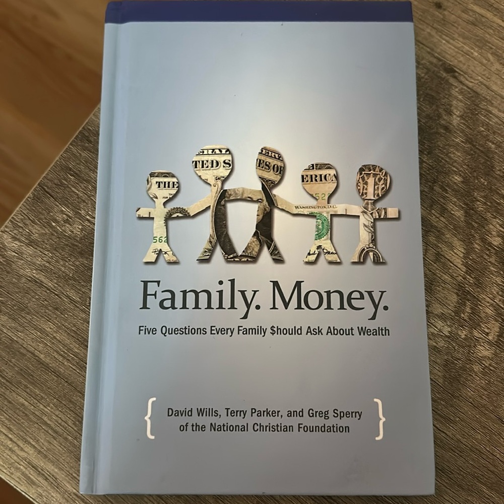 Hardback book (Five Questions Every Family $hould Ask About Wealth)